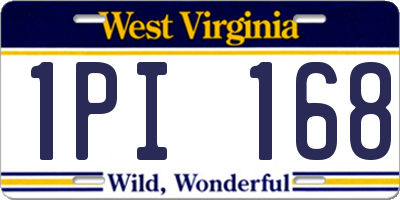 WV license plate 1PI168