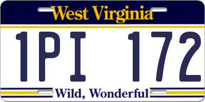 WV license plate 1PI172