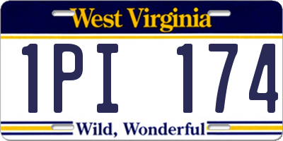 WV license plate 1PI174