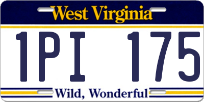 WV license plate 1PI175