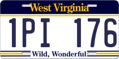 WV license plate 1PI176