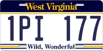 WV license plate 1PI177
