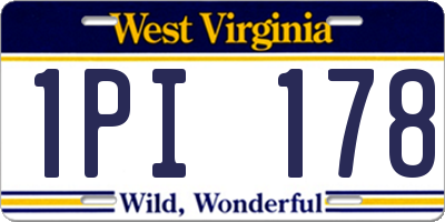 WV license plate 1PI178