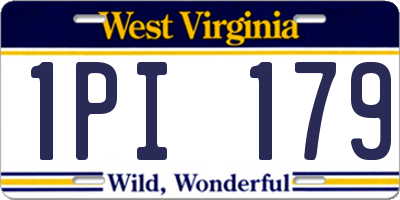 WV license plate 1PI179