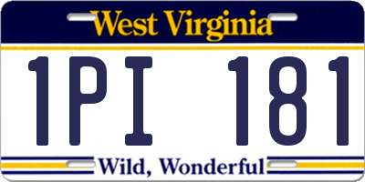WV license plate 1PI181