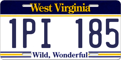 WV license plate 1PI185