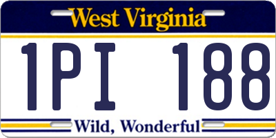 WV license plate 1PI188