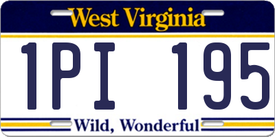 WV license plate 1PI195