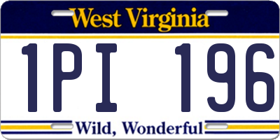 WV license plate 1PI196