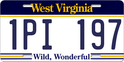 WV license plate 1PI197