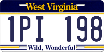 WV license plate 1PI198