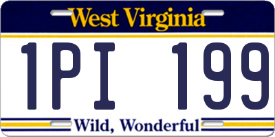 WV license plate 1PI199