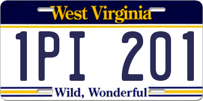 WV license plate 1PI201