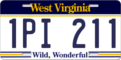 WV license plate 1PI211