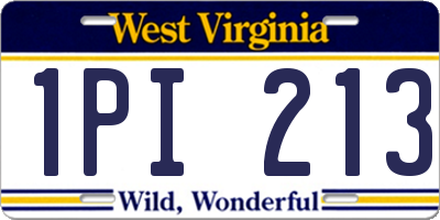 WV license plate 1PI213