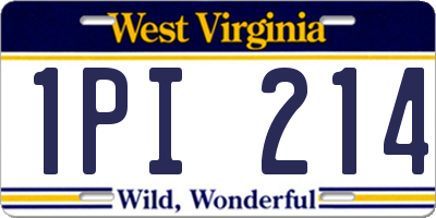 WV license plate 1PI214