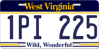 WV license plate 1PI225