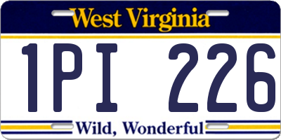 WV license plate 1PI226