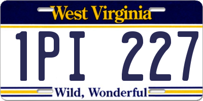 WV license plate 1PI227