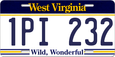 WV license plate 1PI232