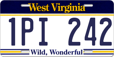 WV license plate 1PI242