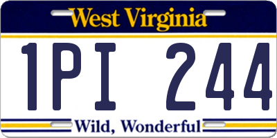 WV license plate 1PI244