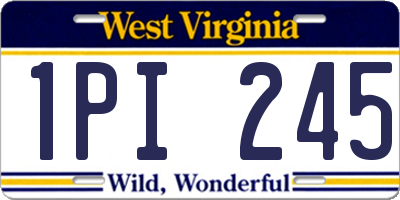 WV license plate 1PI245