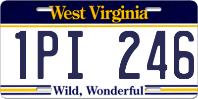 WV license plate 1PI246