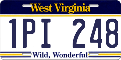 WV license plate 1PI248