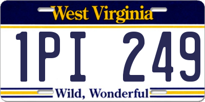 WV license plate 1PI249