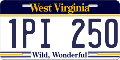WV license plate 1PI250