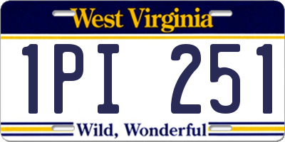 WV license plate 1PI251