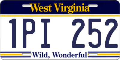 WV license plate 1PI252