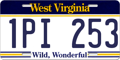 WV license plate 1PI253