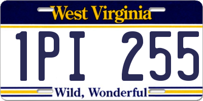 WV license plate 1PI255