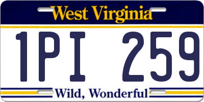 WV license plate 1PI259