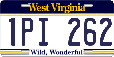 WV license plate 1PI262