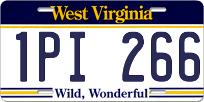 WV license plate 1PI266