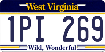 WV license plate 1PI269