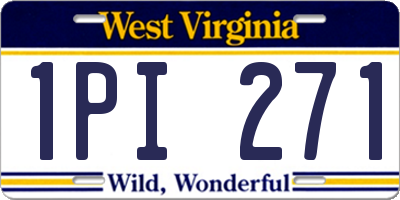 WV license plate 1PI271