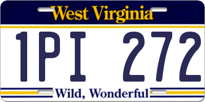 WV license plate 1PI272