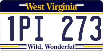 WV license plate 1PI273