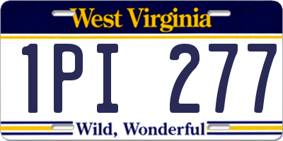 WV license plate 1PI277