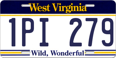 WV license plate 1PI279