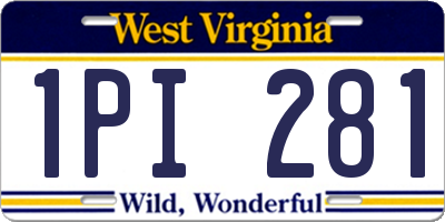 WV license plate 1PI281