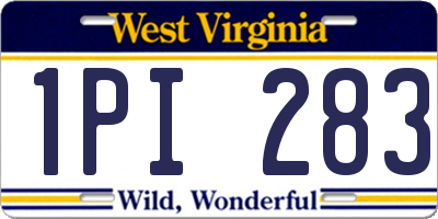 WV license plate 1PI283