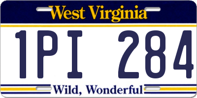 WV license plate 1PI284