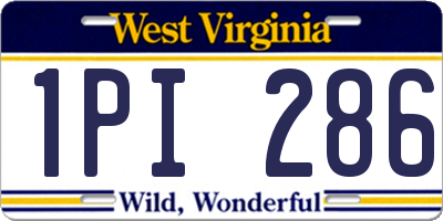 WV license plate 1PI286