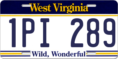 WV license plate 1PI289