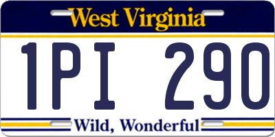 WV license plate 1PI290